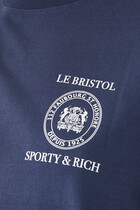 Sporty & Rich x Le Bristol Paris Crest Seal T-Shirt